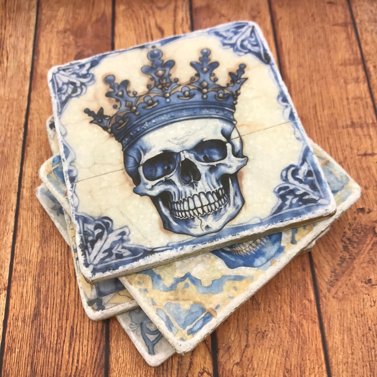 Antique Style Moroccan Skulls in Crowns