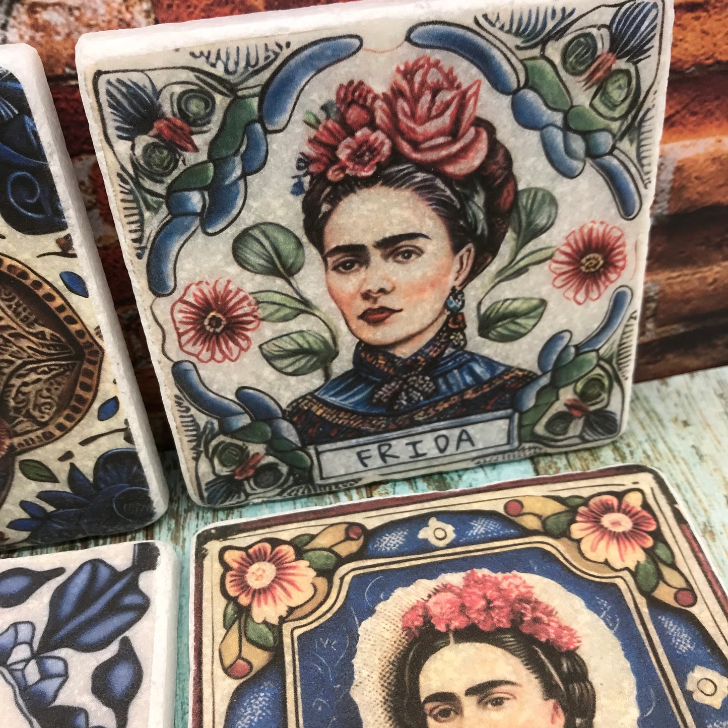 Frida Natural Stone Coasters