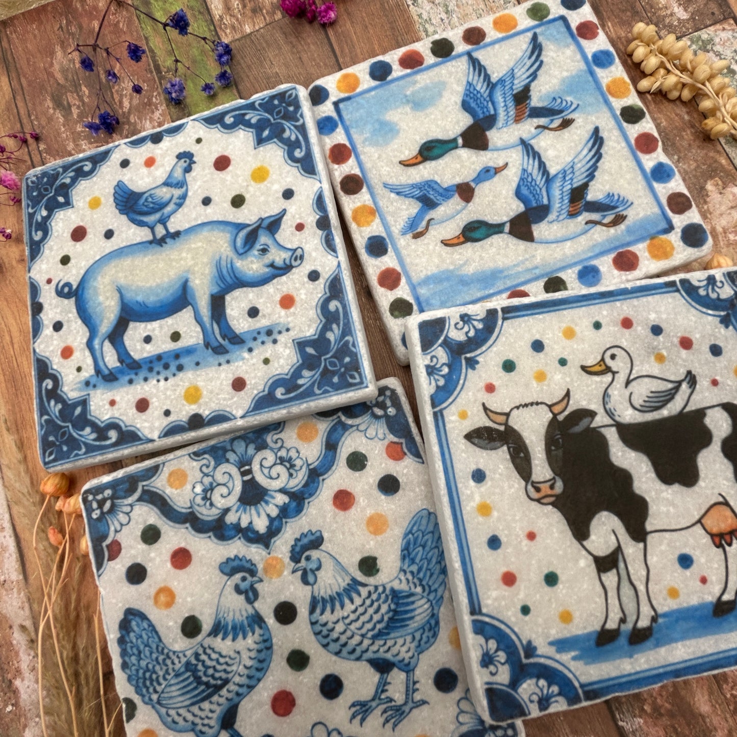 Farmers Friends Natural Stone Coasters