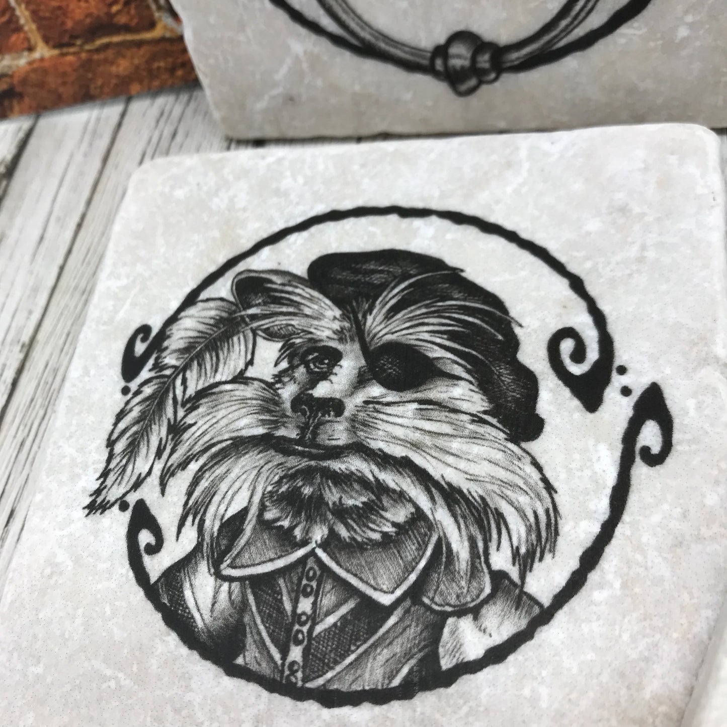 Labyrinth Natural Stone Coasters, Knockers