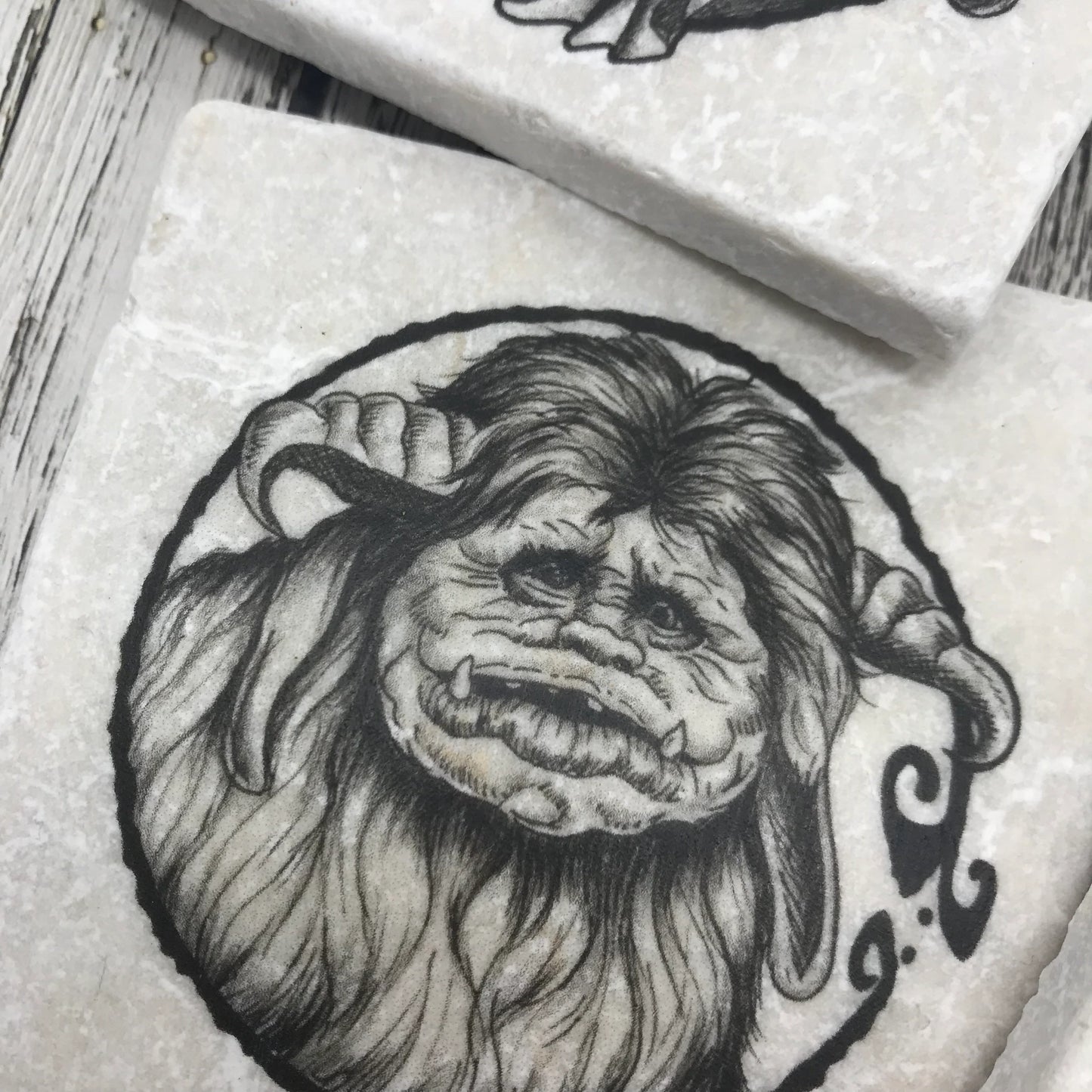 Labyrinth Natural Stone Coasters