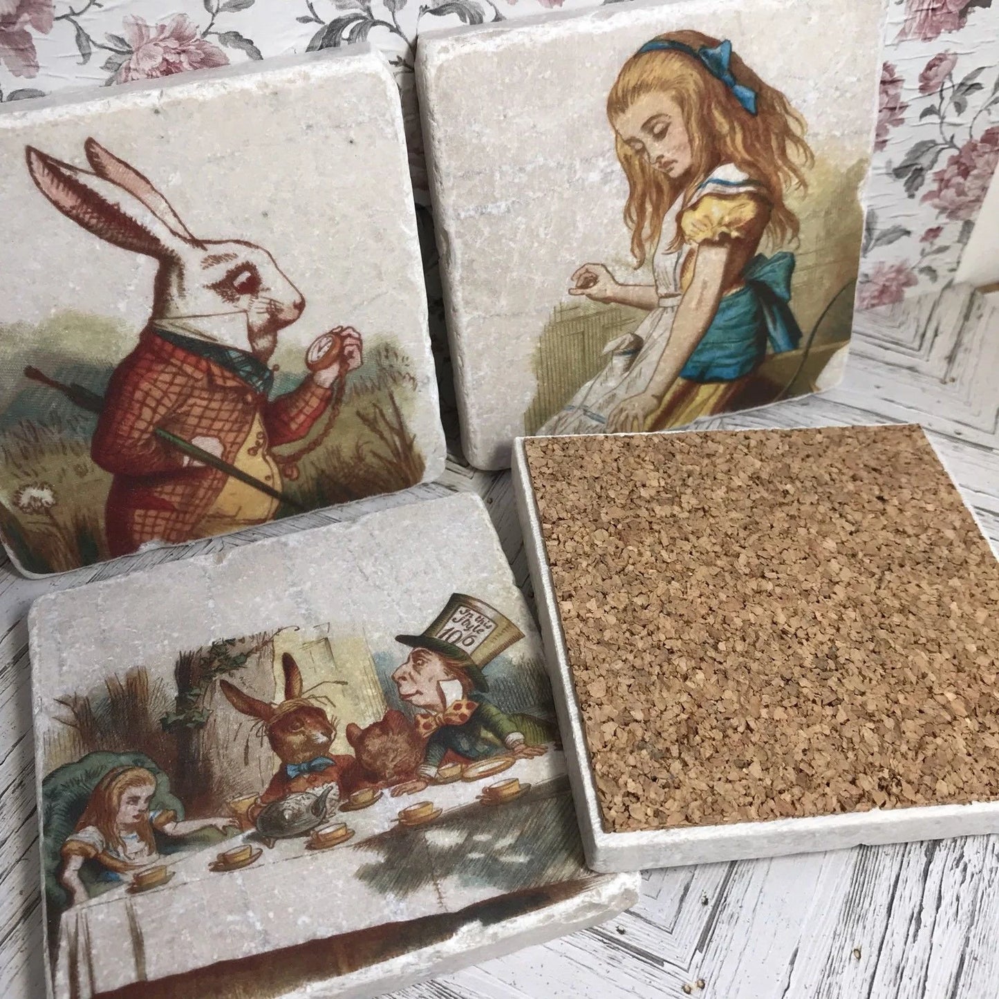 Vintage Alice in Wonderland Coasters