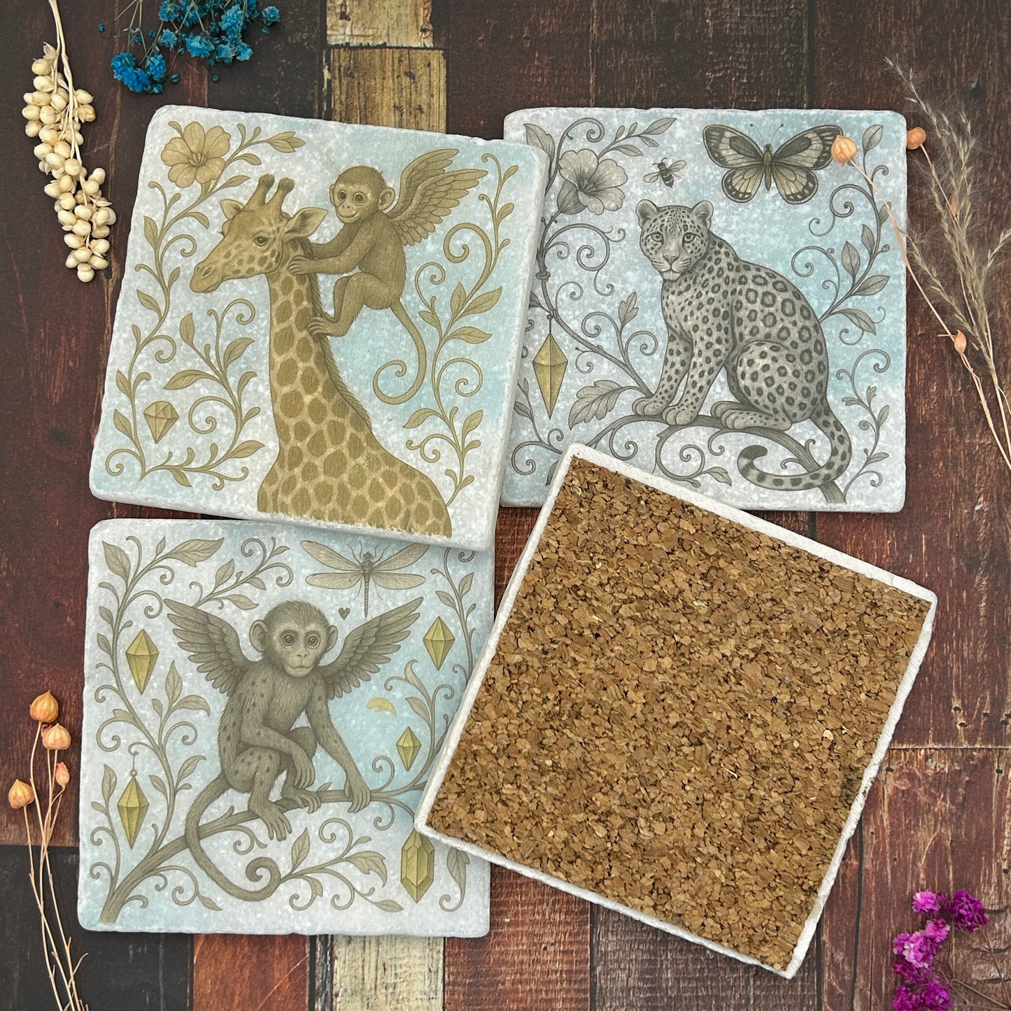 Wild Wonders Natural Stone Coasters