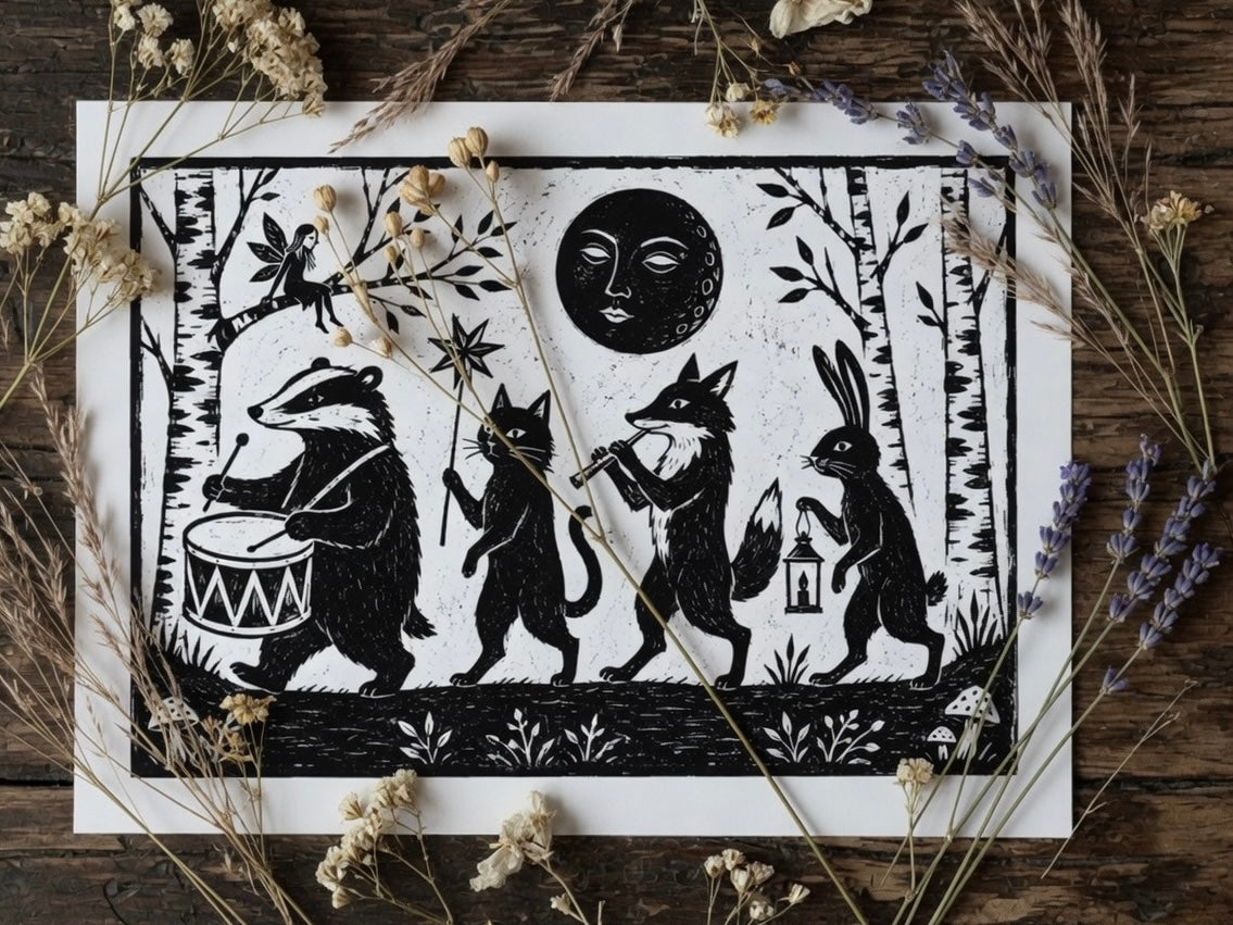 Woodland Parade Print