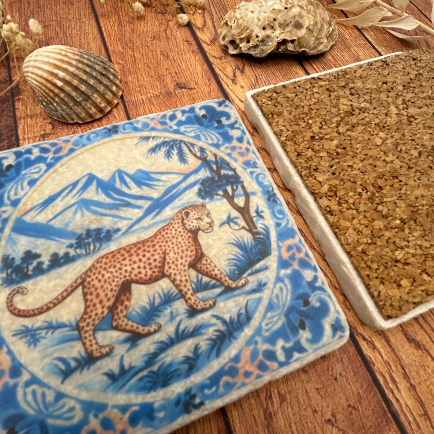 Leopard Antique style Coasters