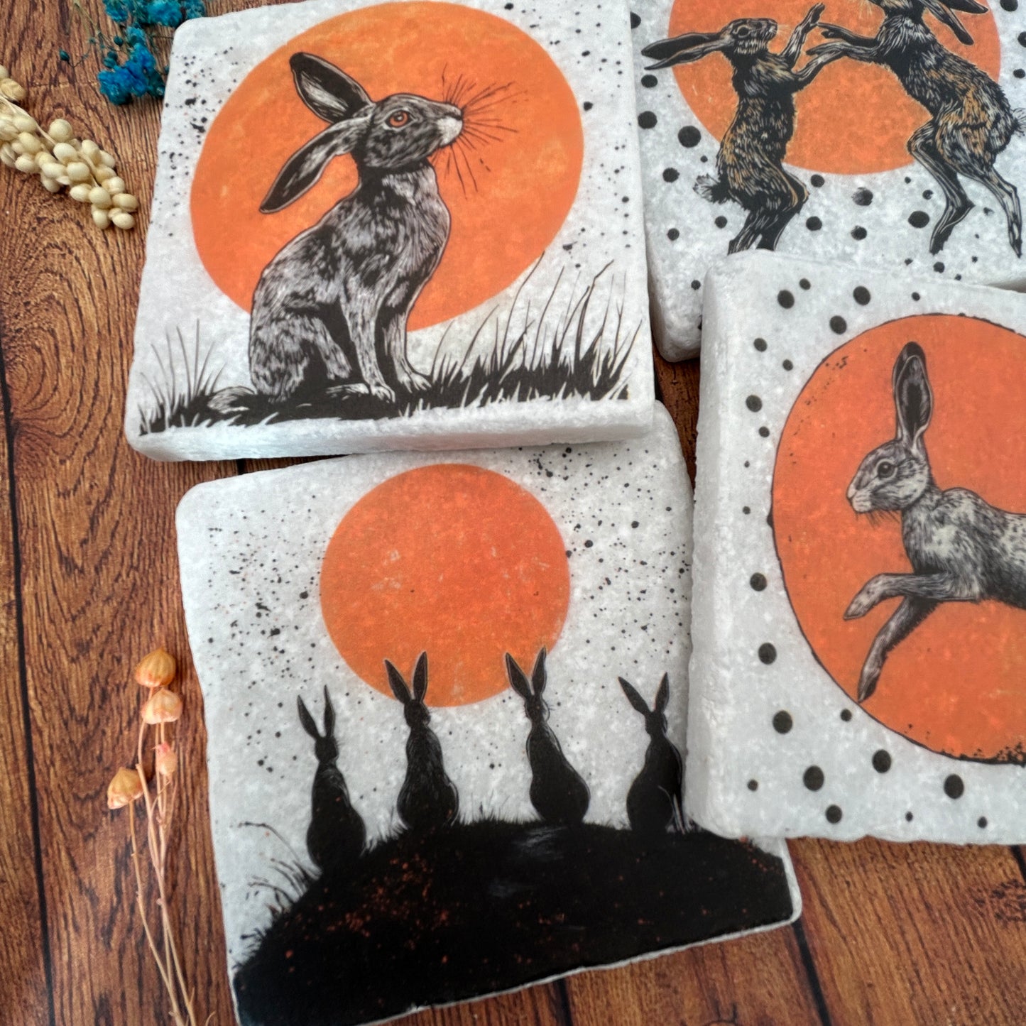 Moonlit Hares