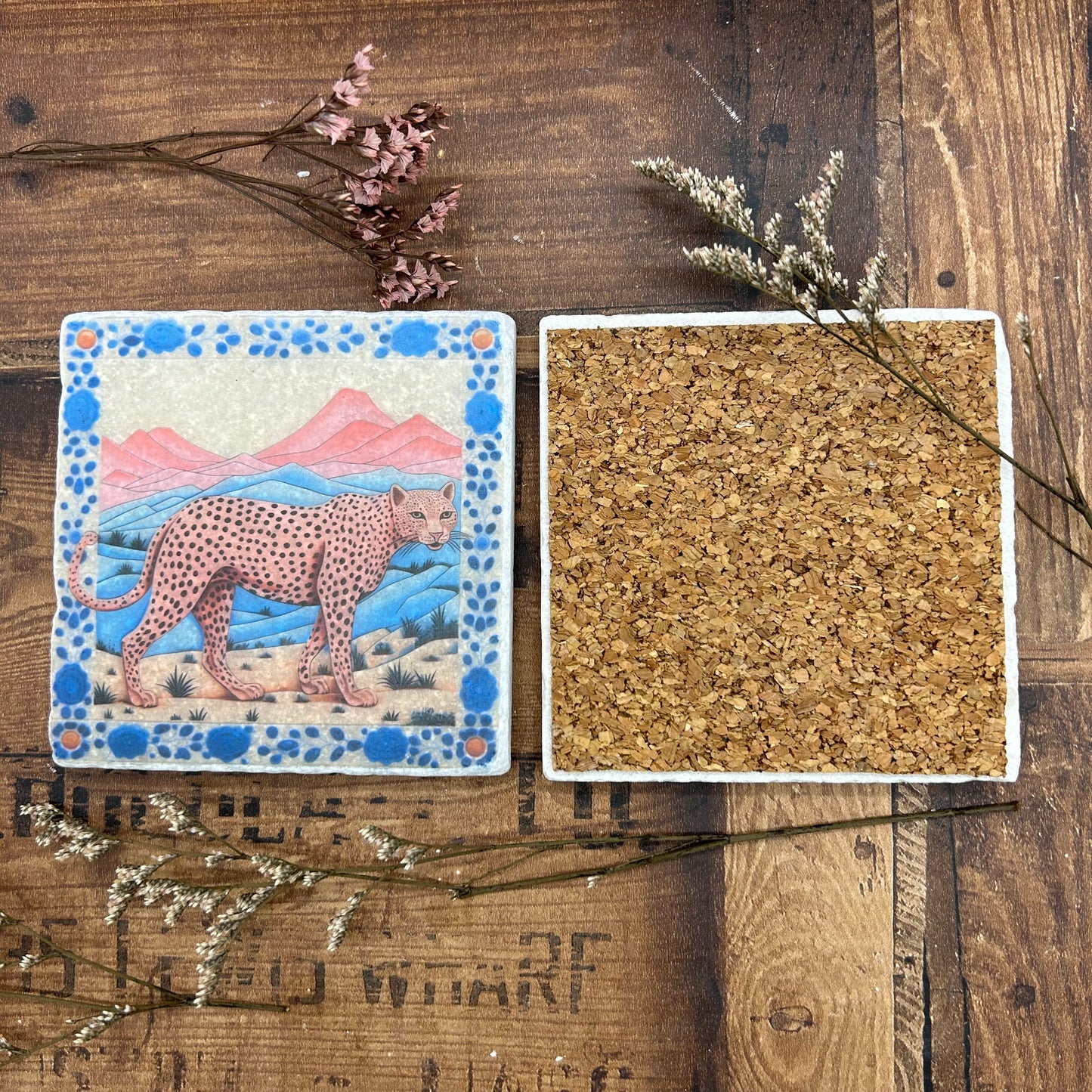 Leopard Antique style Coasters