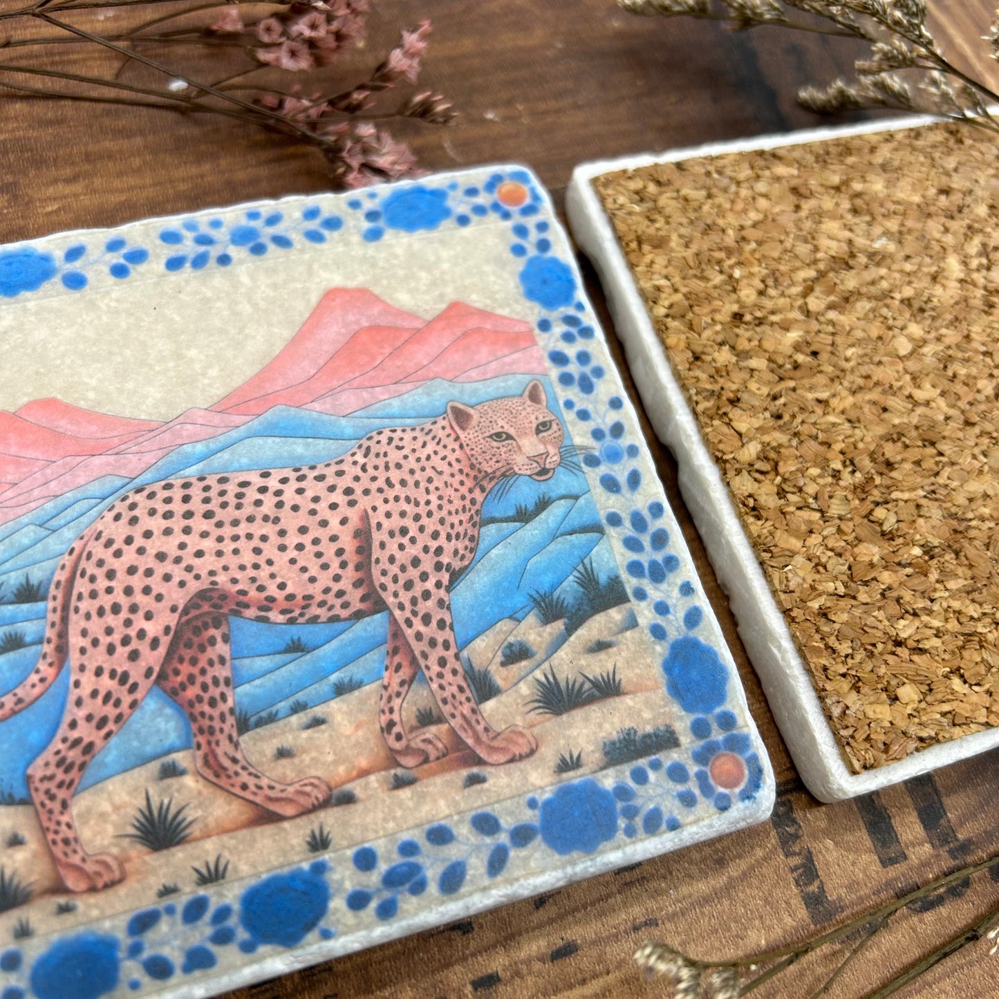 Leopard Antique style Coasters