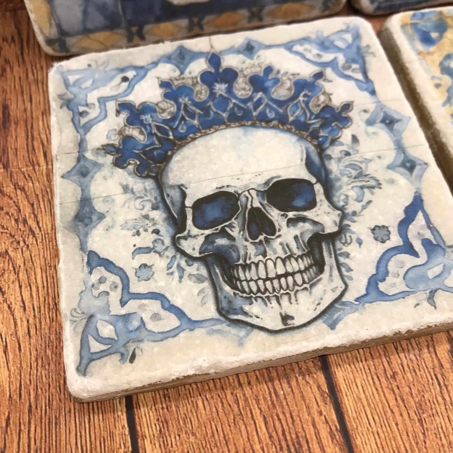 Antique Style Moroccan Skulls in Crowns