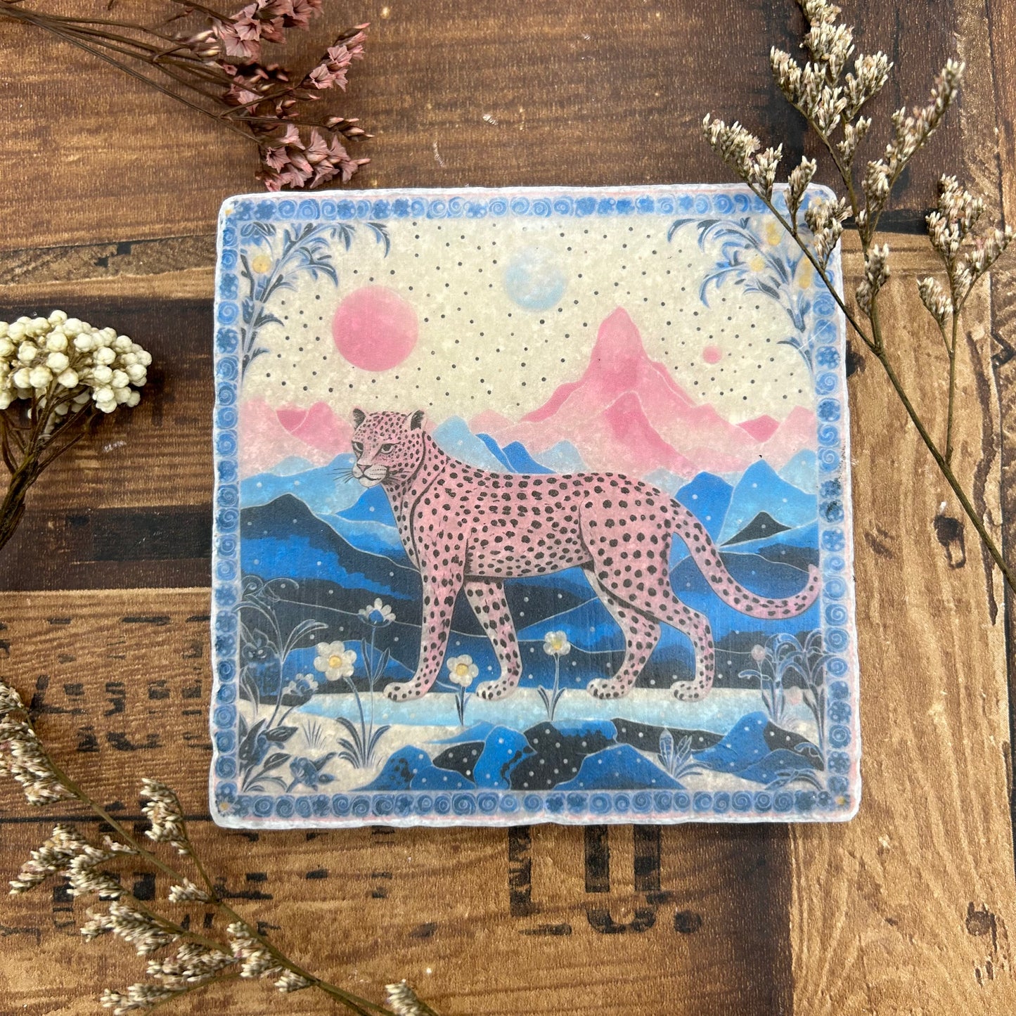 Leopard Antique style Coasters