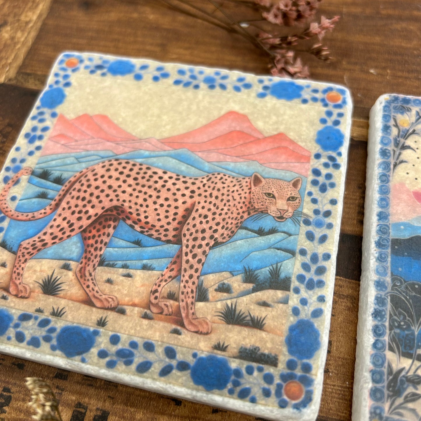 Leopard Antique style Coasters