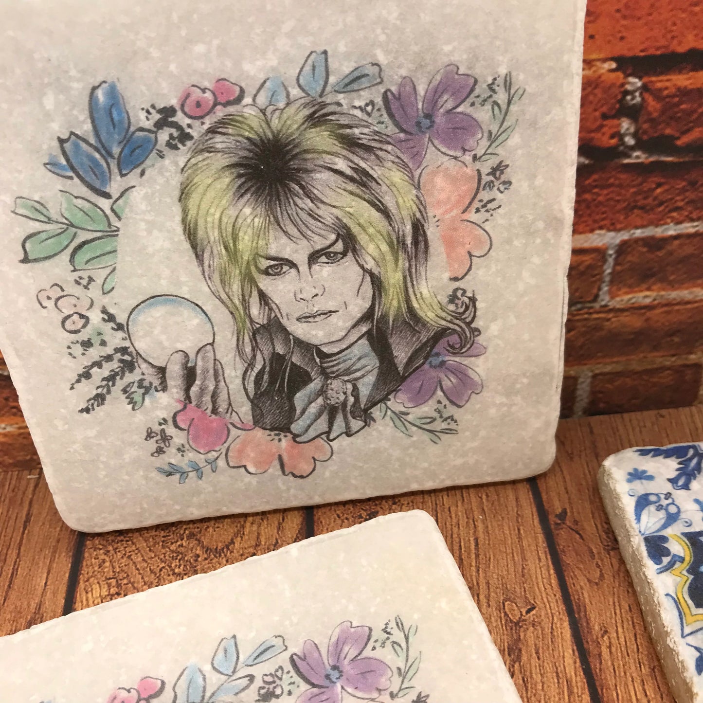 Labyrinth Natural Stone Coasters