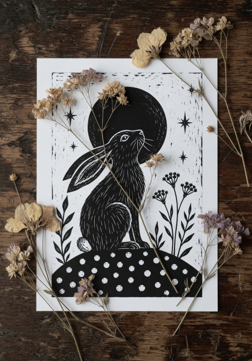 The Midnight Hare Print