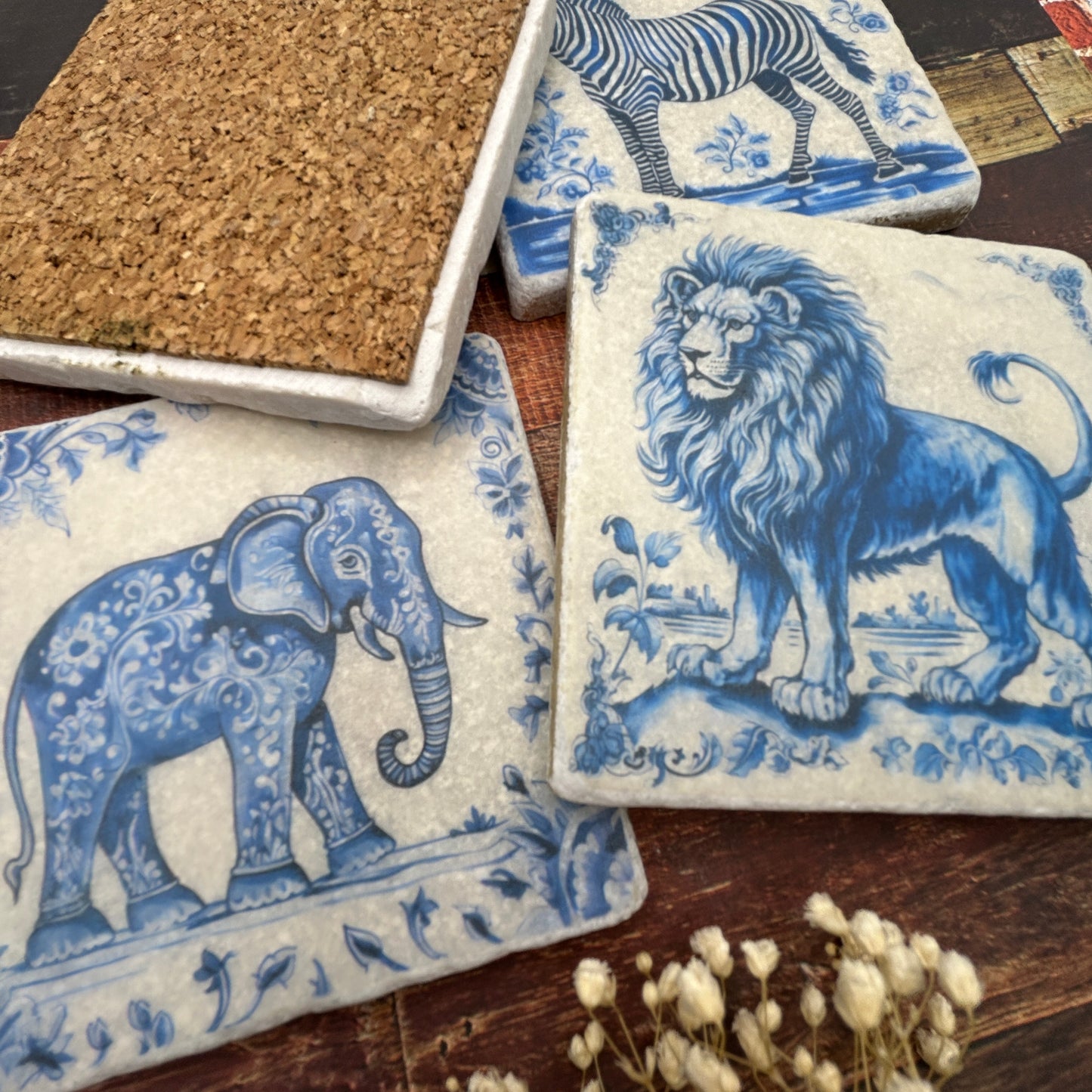 Jungle Delft Style Coasters