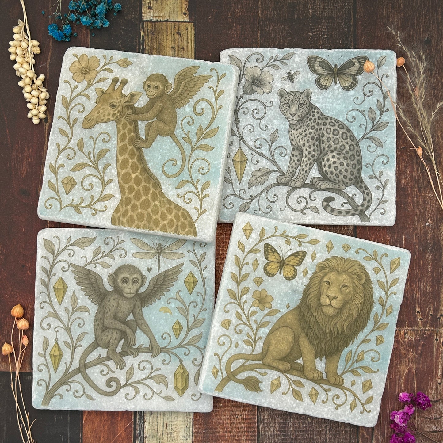 Wild Wonders Natural Stone Coasters