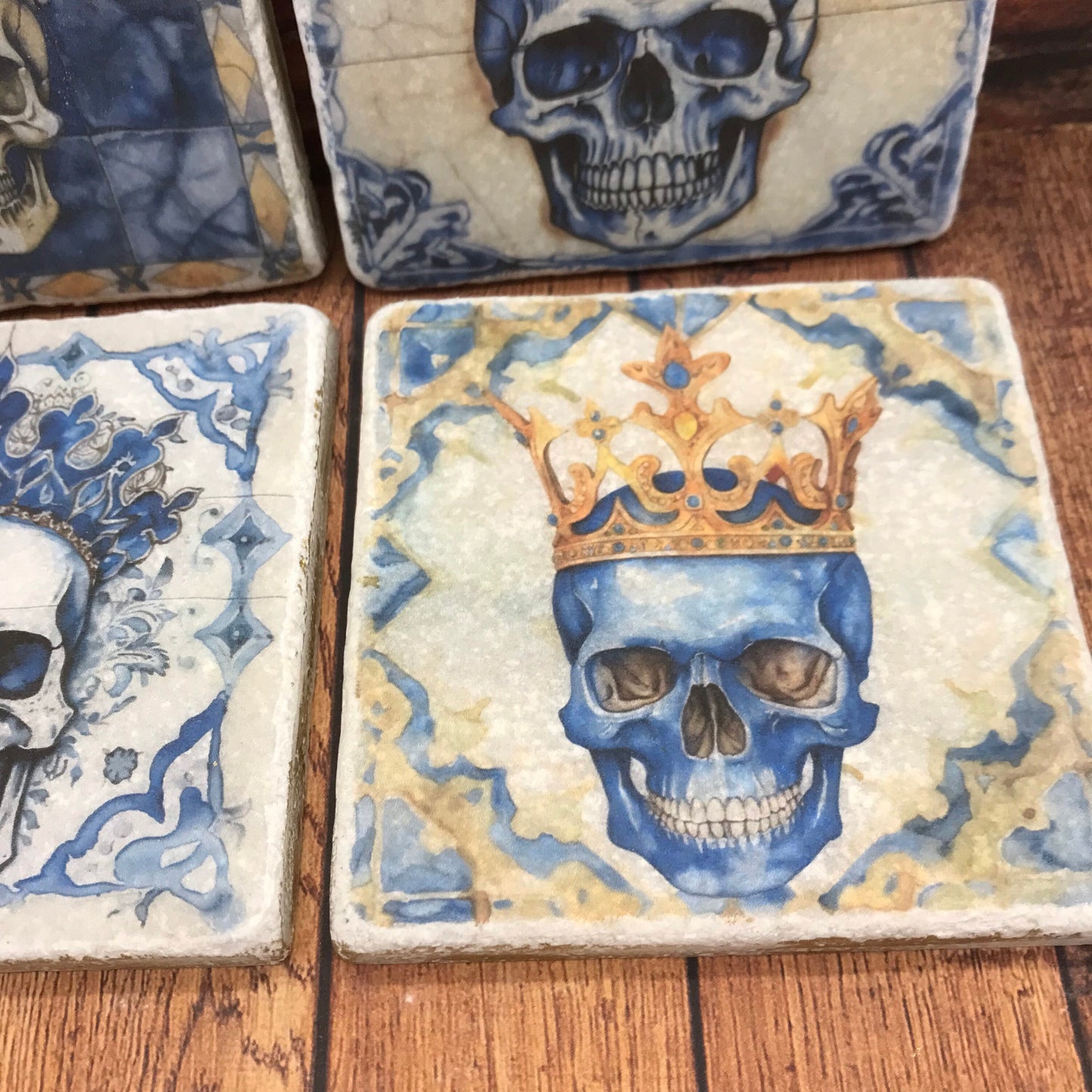 Antique Style Moroccan Skulls in Crowns