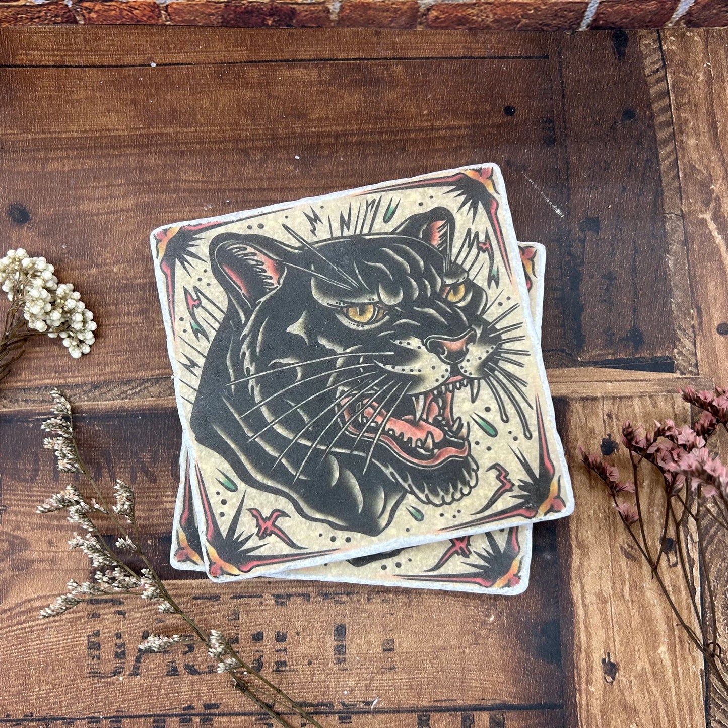 Traditional Panther Coasters