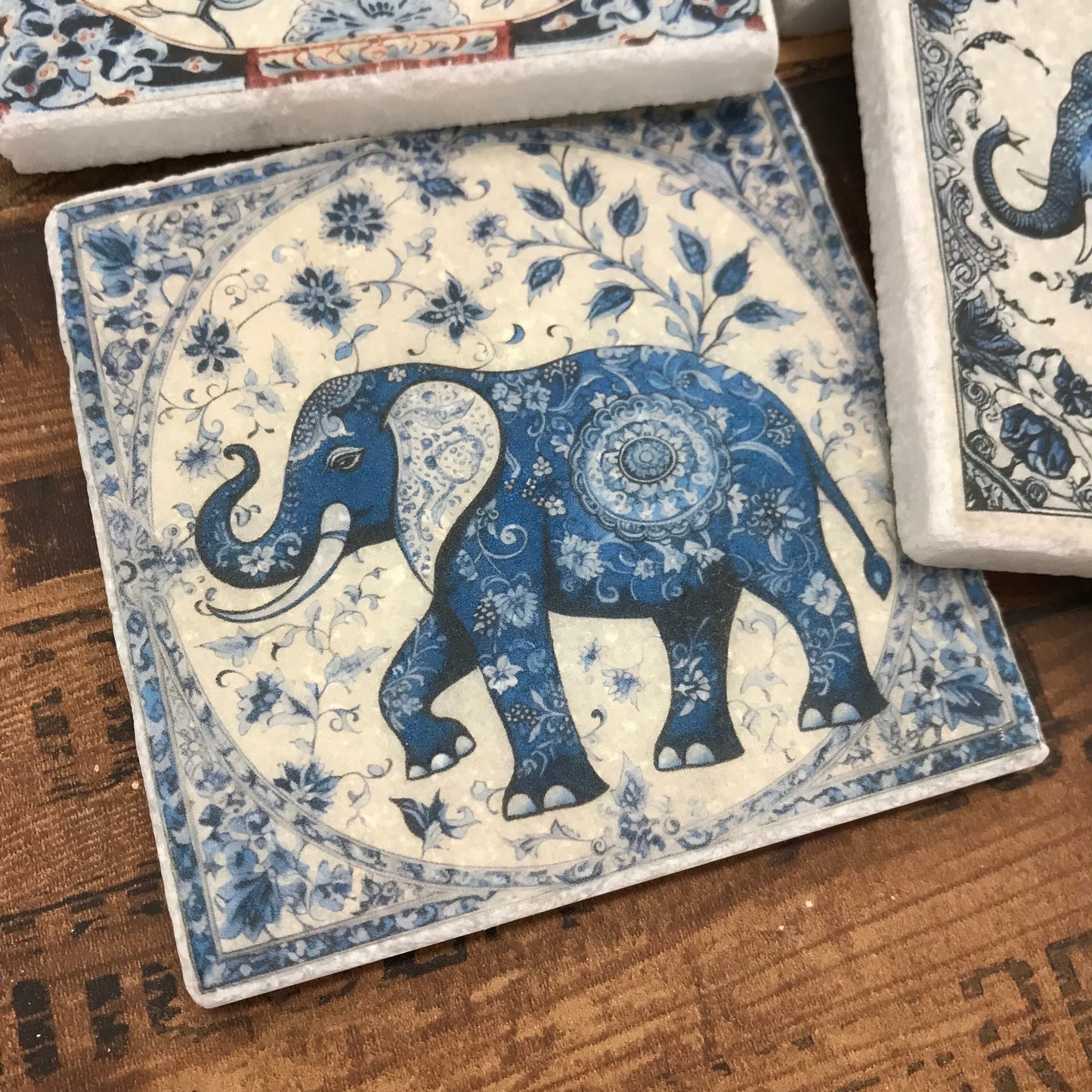 Indian Elephant Stone Coasters