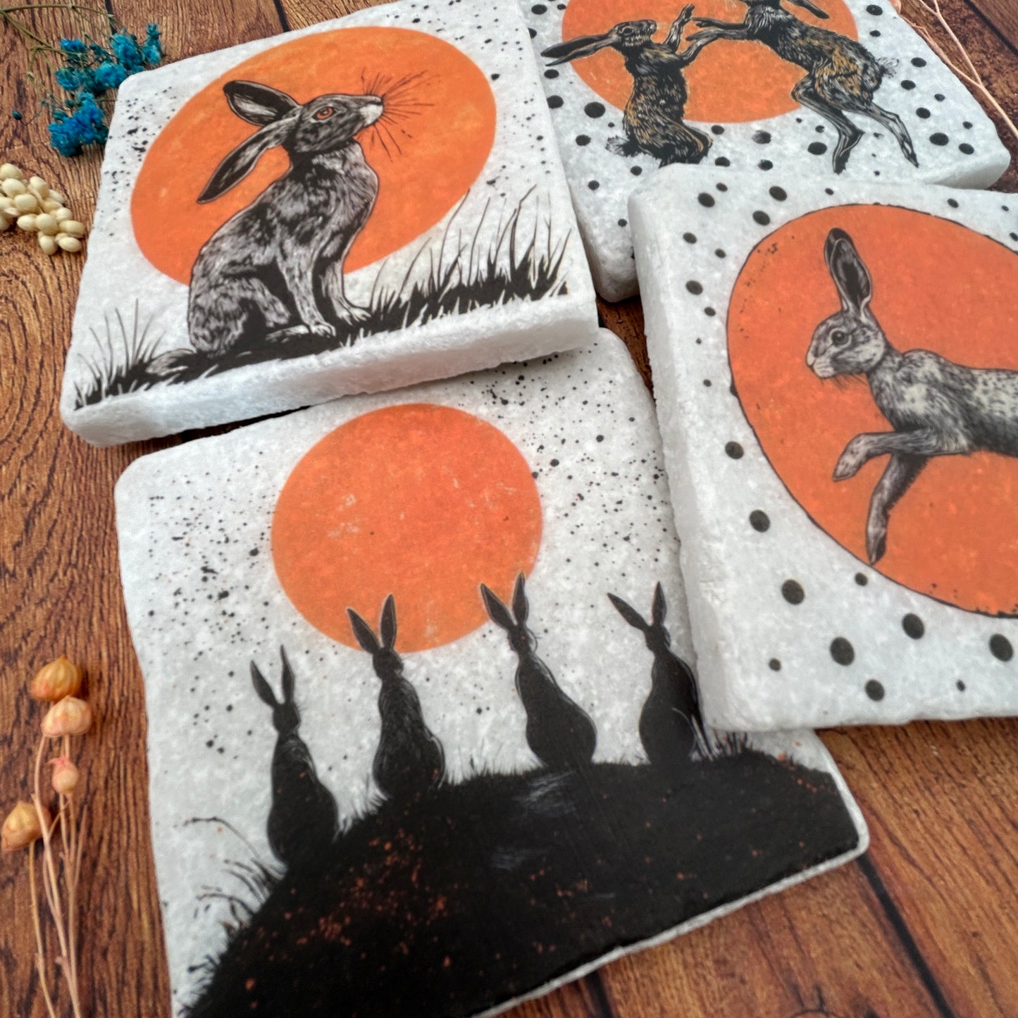 Moonlit Hares