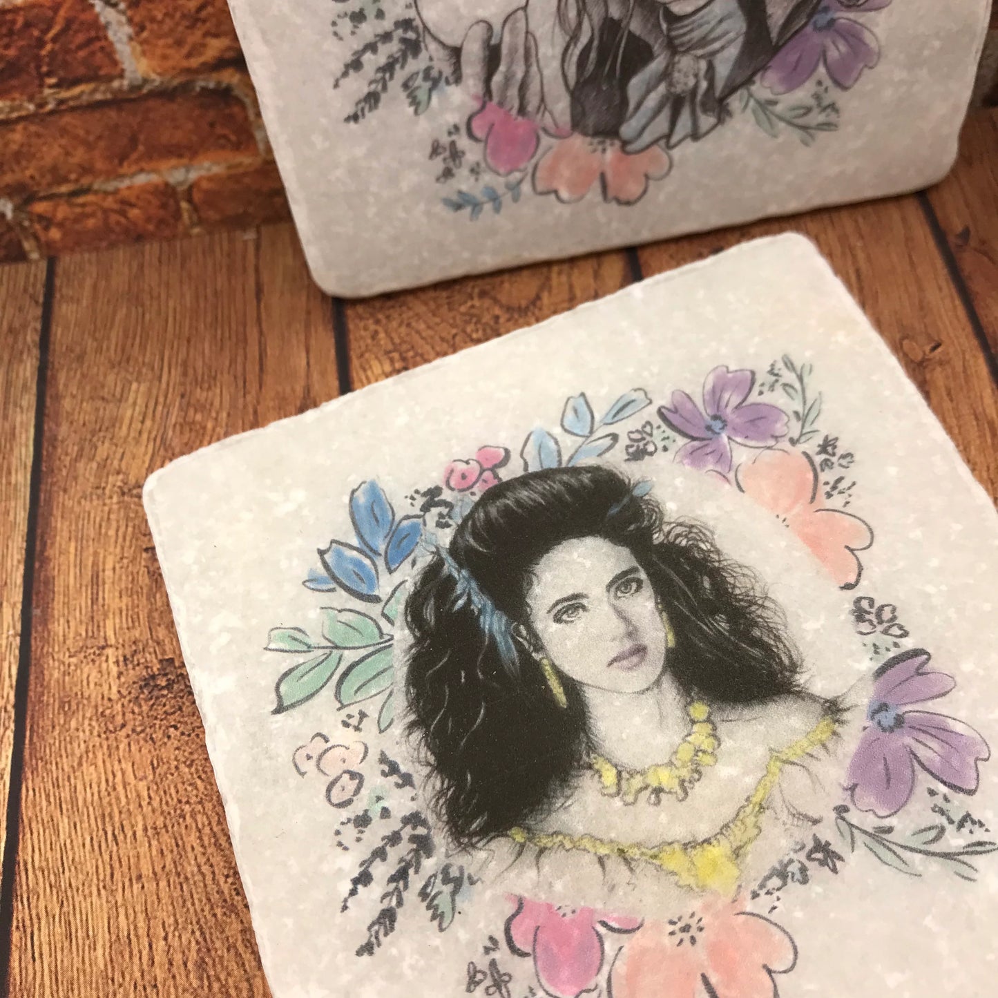 Labyrinth Natural Stone Coasters