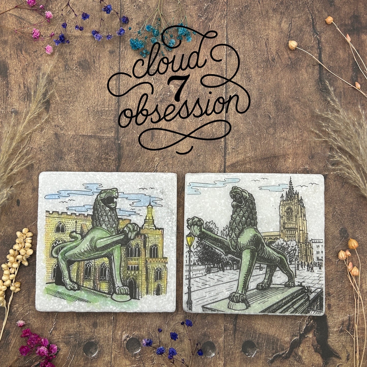 Norwich City Lions, Urban Sketch Colour