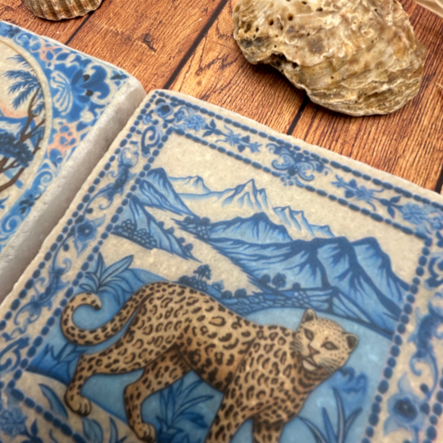 Leopard Antique style Coasters