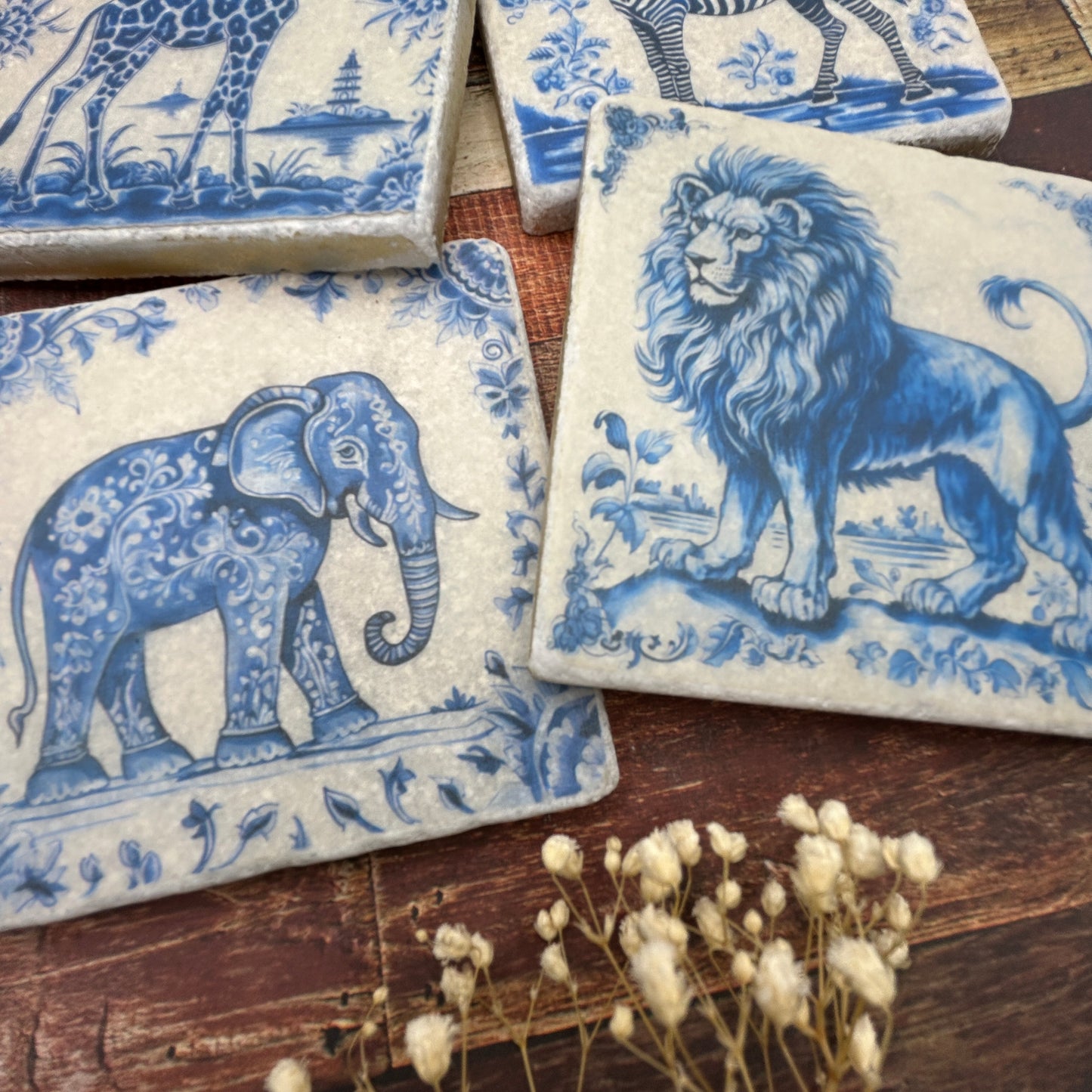 Jungle Delft Style Coasters