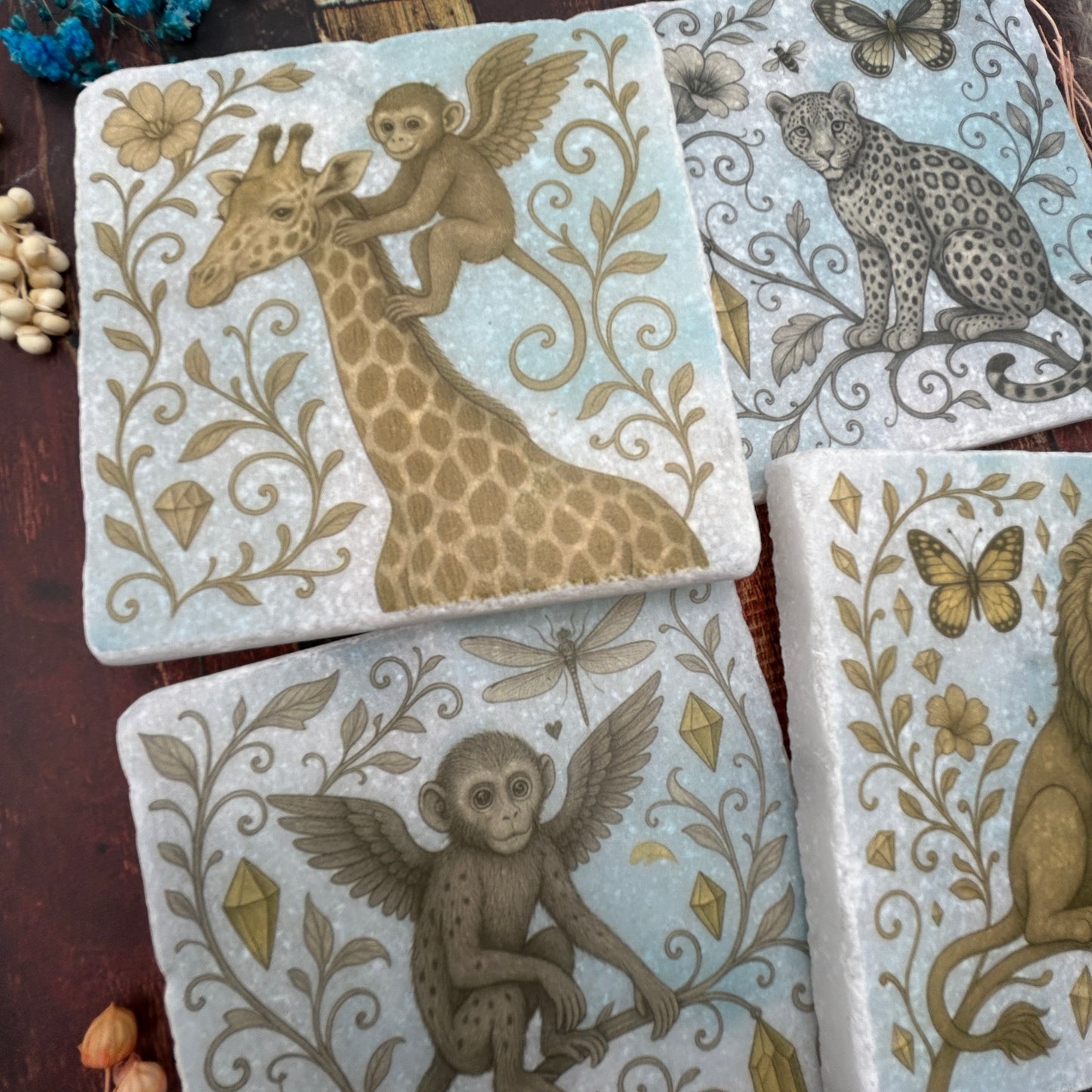 Wild Wonders Natural Stone Coasters
