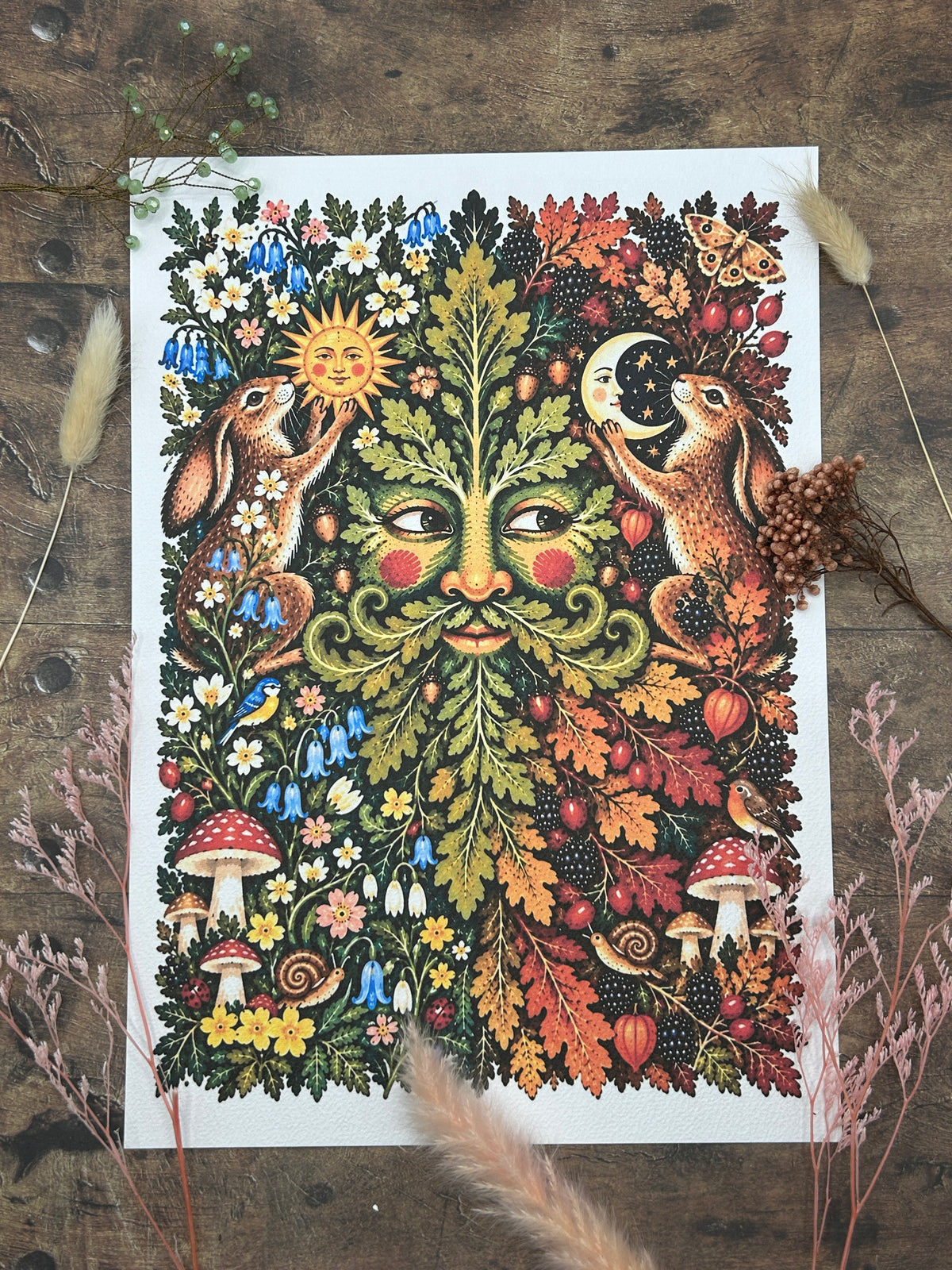 The Turning Year Green Man print
