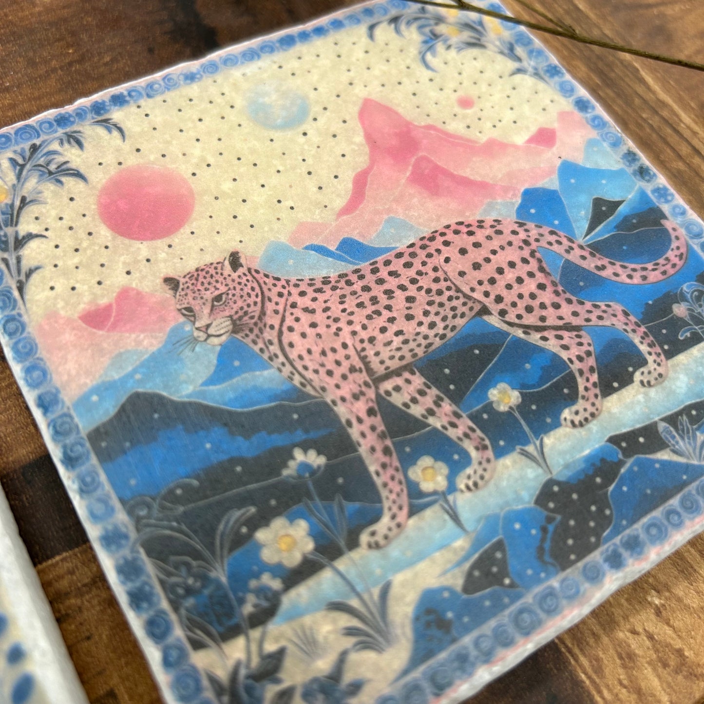 Leopard Antique style Coasters