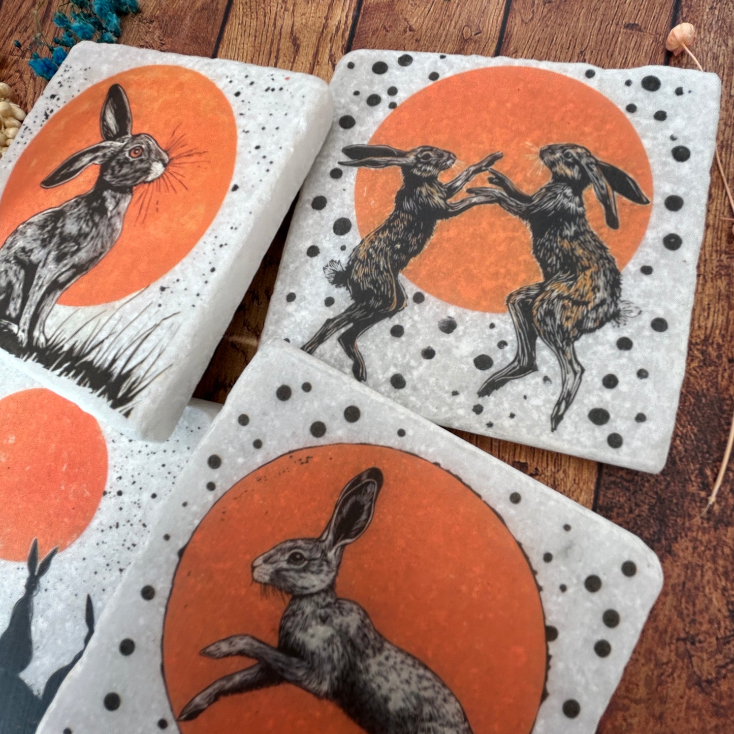 Moonlit Hares
