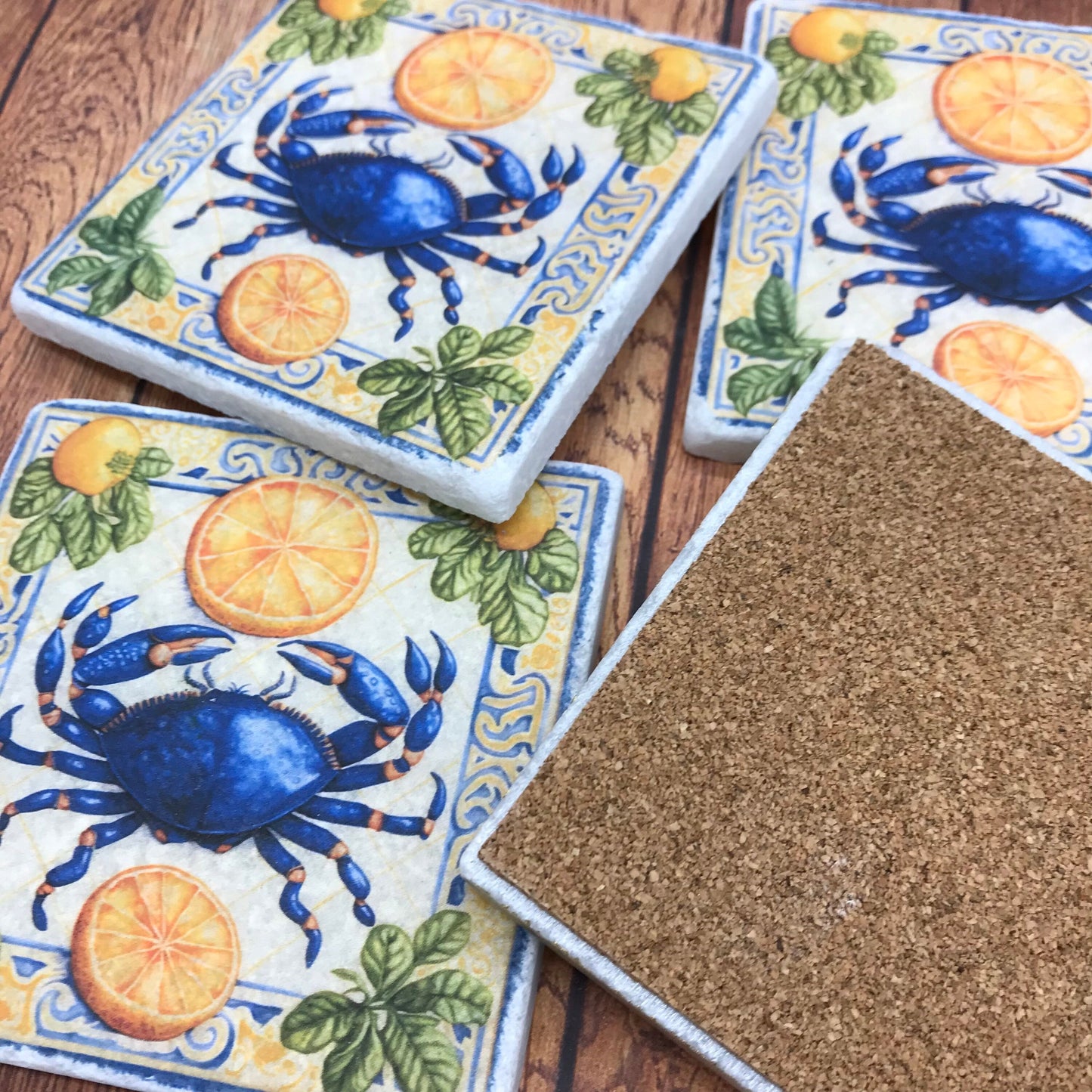 Moroccan Crab Natural Stone Coasters