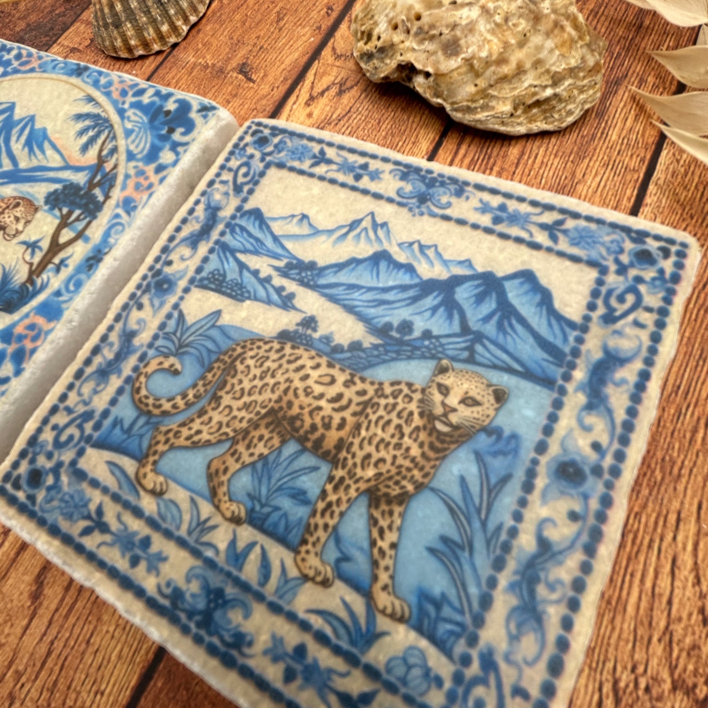 Leopard Antique style Coasters