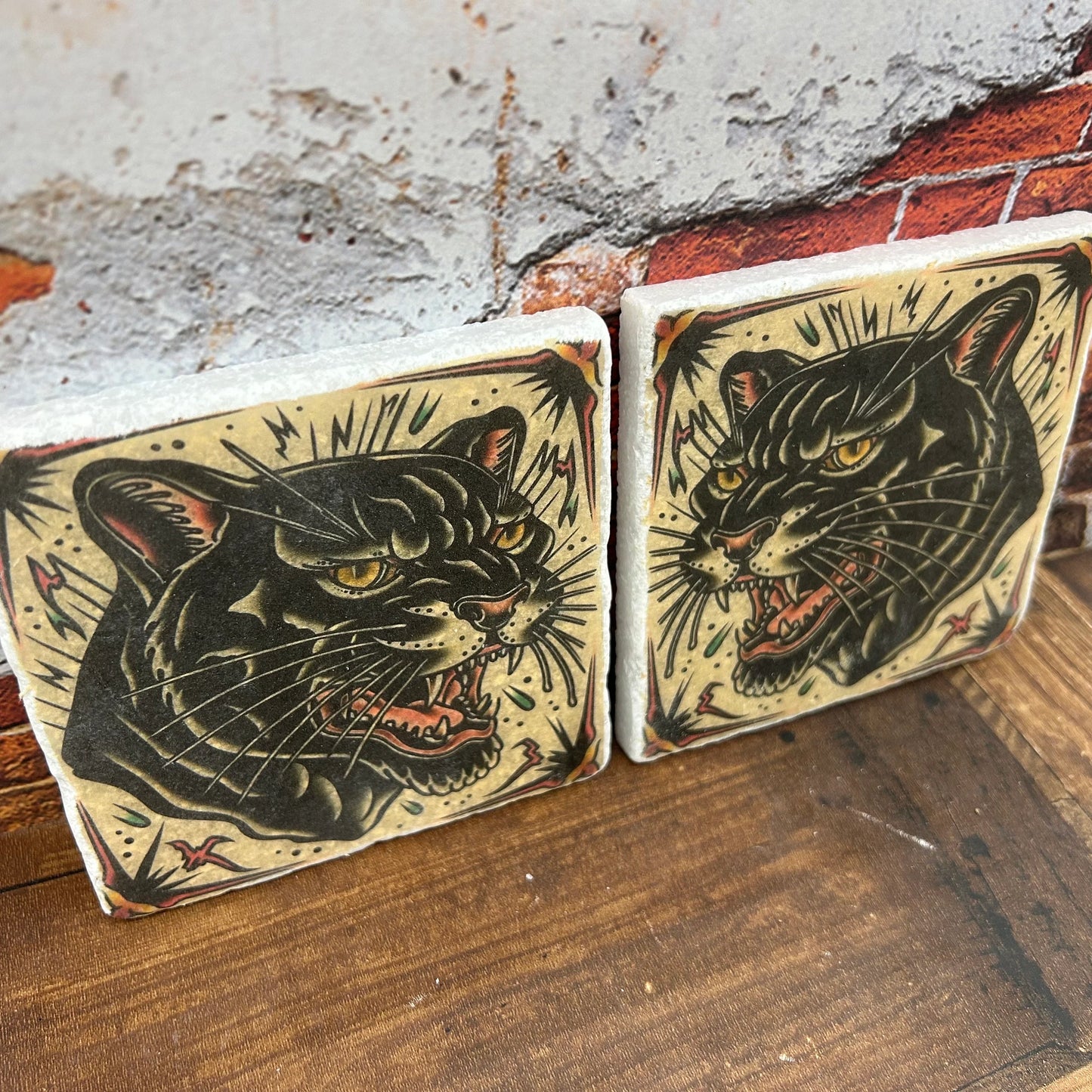 Traditional Panther Coasters