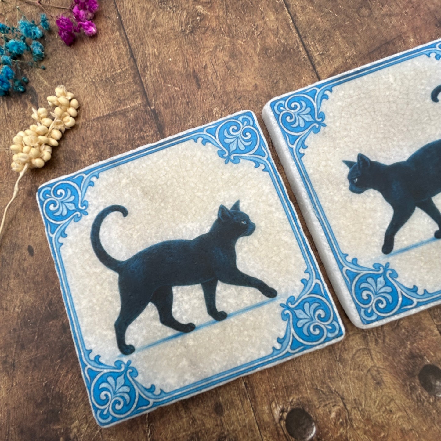 Delft Style Black Cats