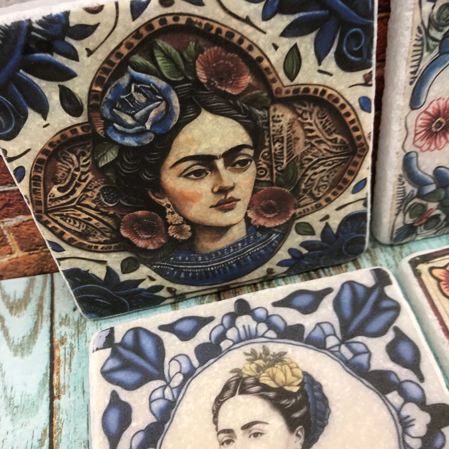 Frida Natural Stone Coasters