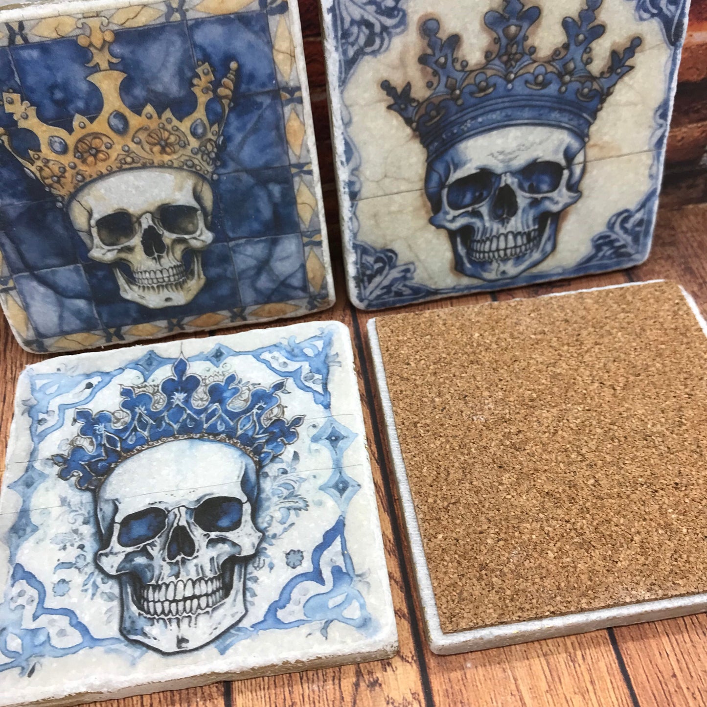 Antique Style Moroccan Skulls in Crowns