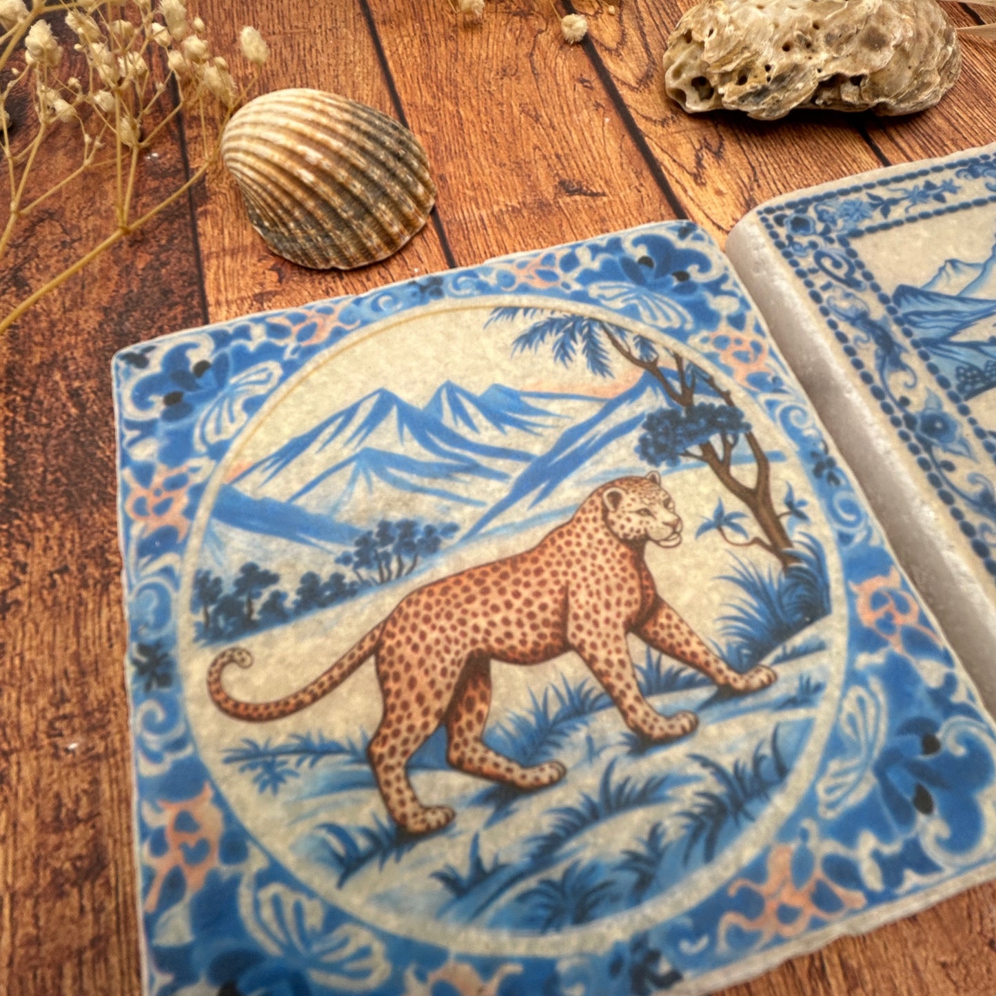 Leopard Antique style Coasters