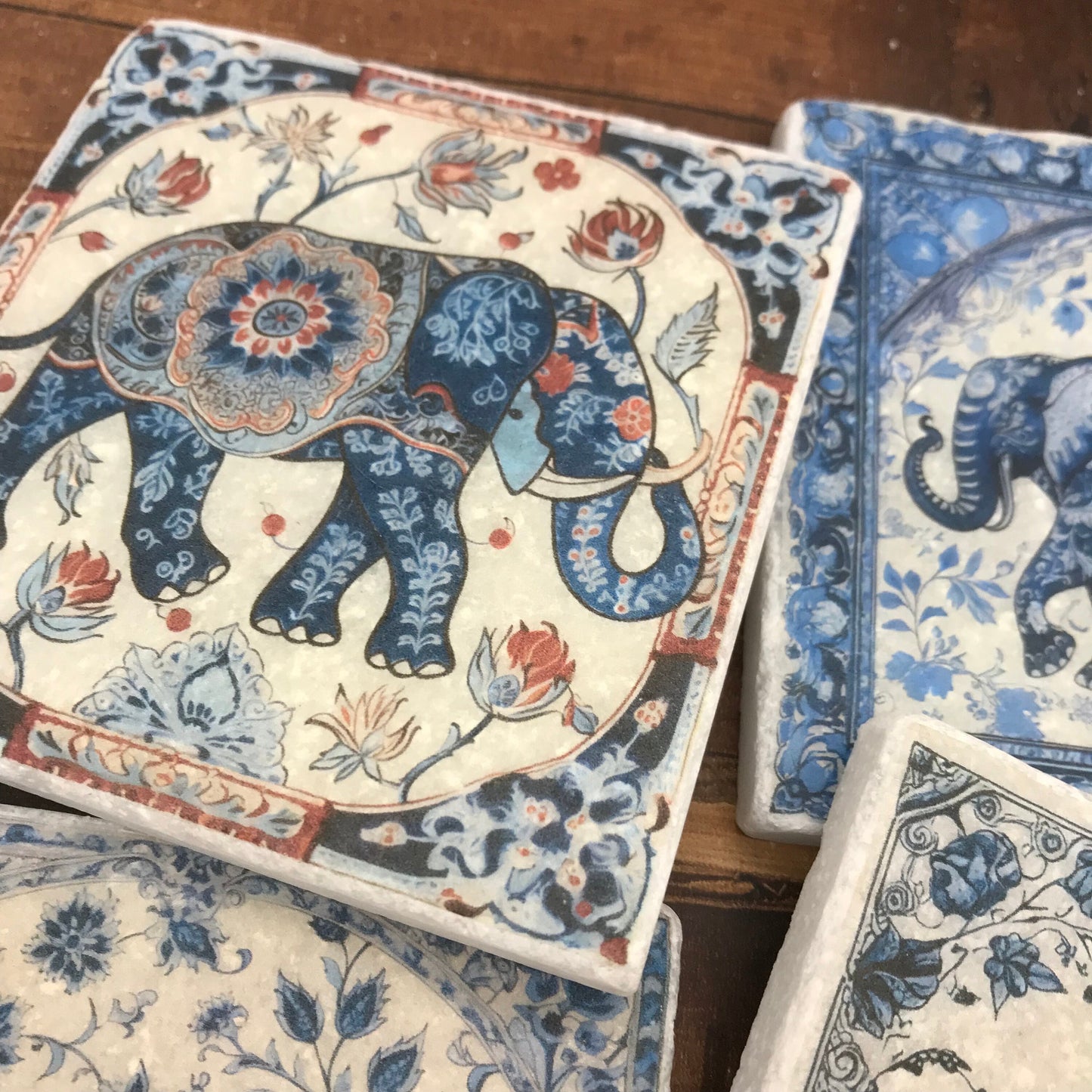Indian Elephant Stone Coasters