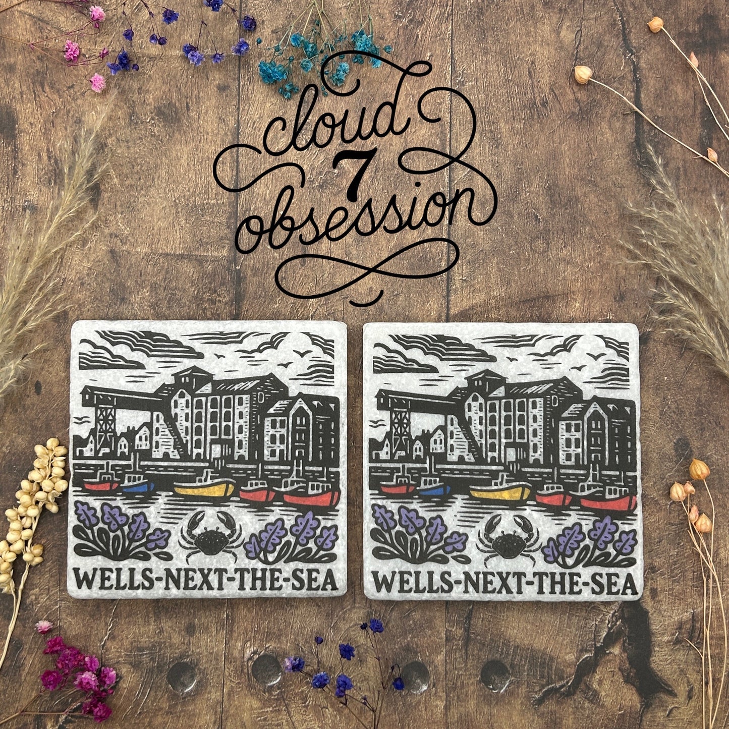 Wells-Next-The-Sea Linocut Style