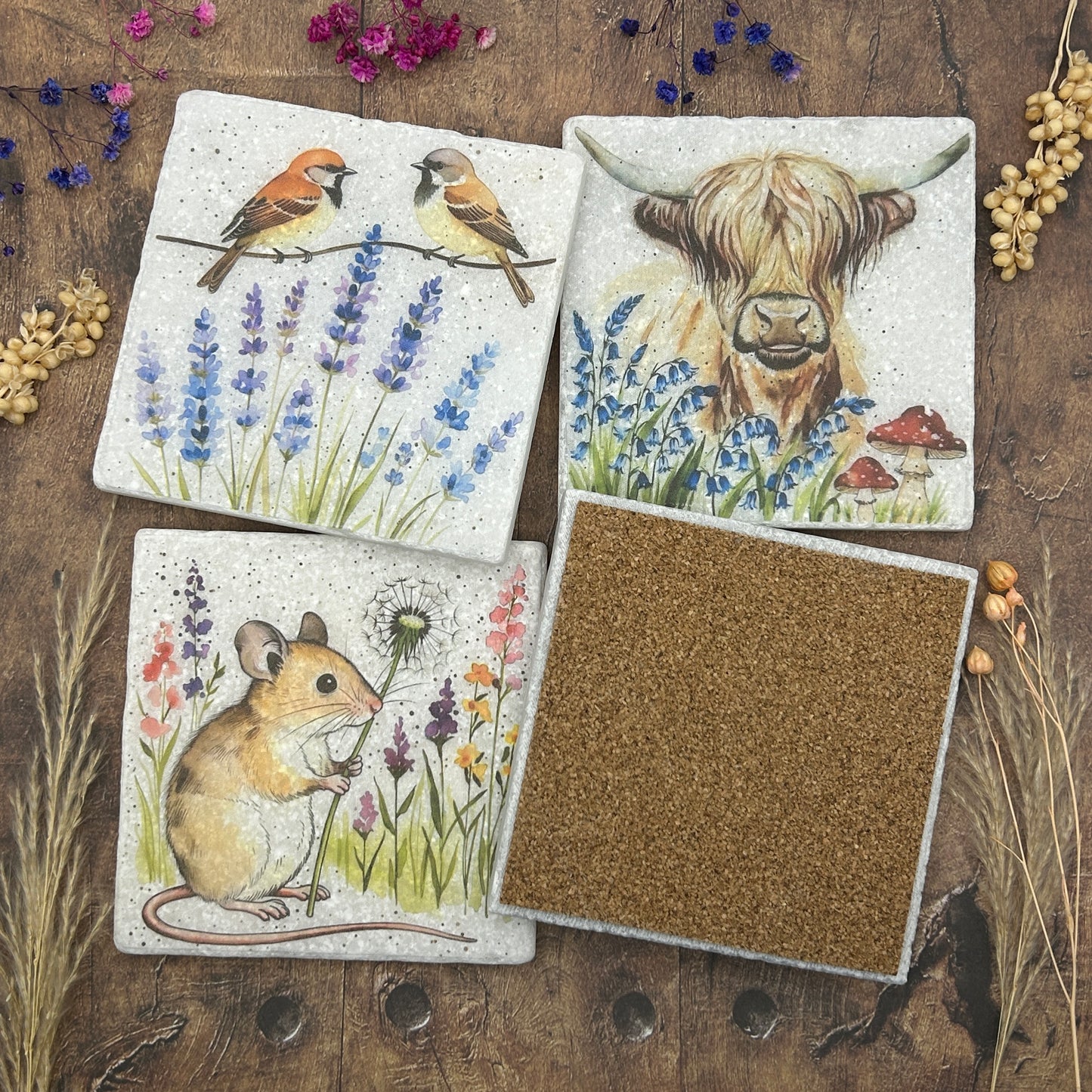 Countryside Companions Collection Stone Coasters