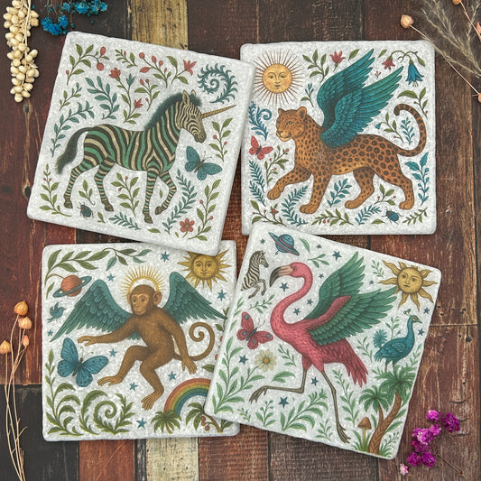 Flight of the Wild Natural Stone Coasterd