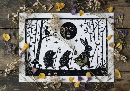 Moonlit Pilgrims A4 Print