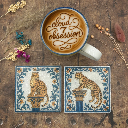 Leopard Natural Stone Coasters