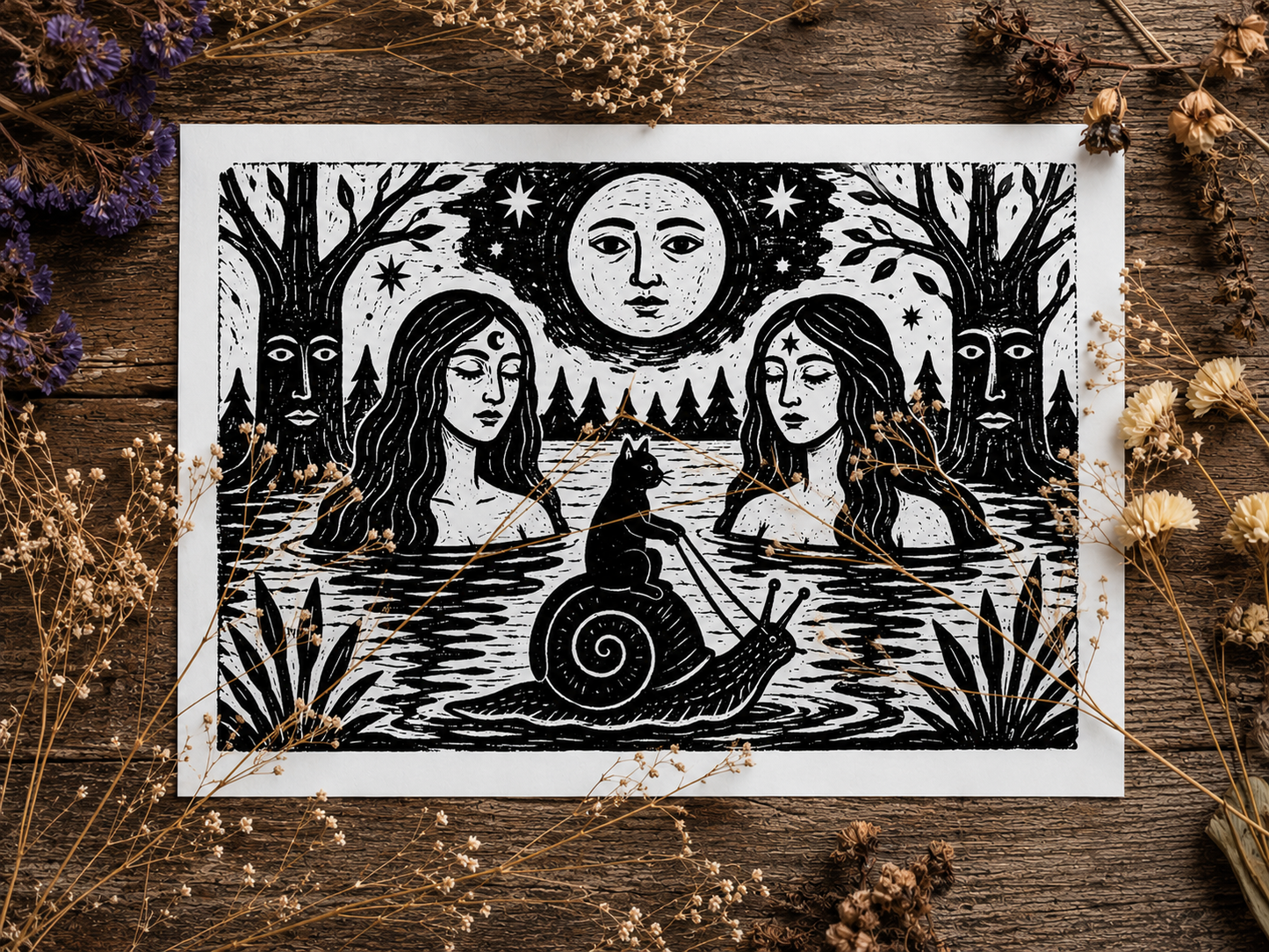 The Snail Ferryman A4 Print
