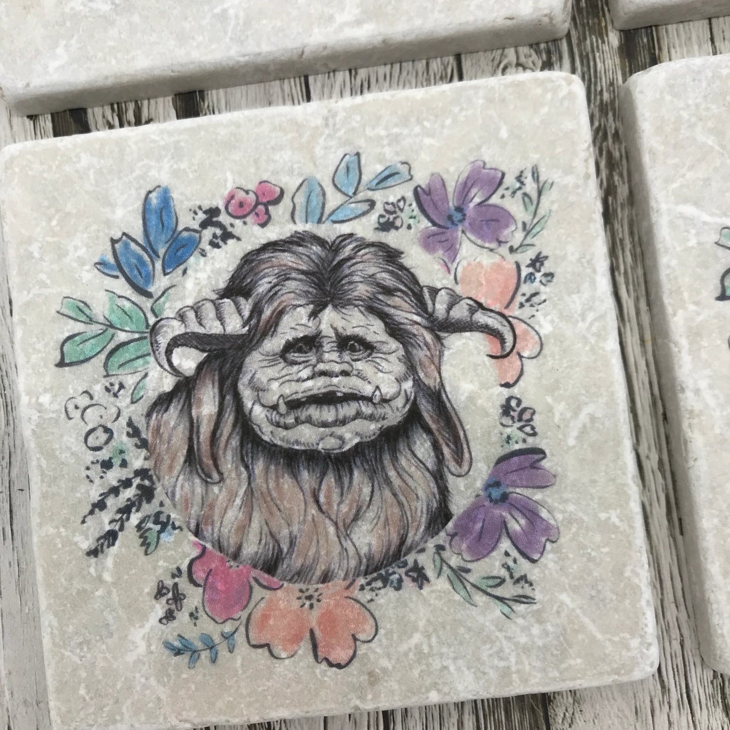 Labyrinth Natural Stone Coasters
