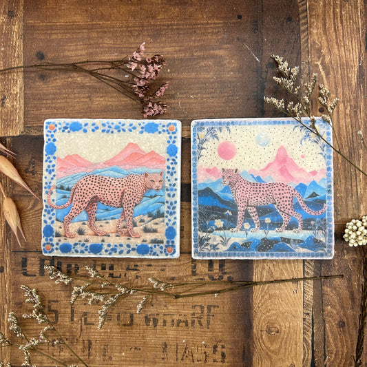 Leopard Antique style Coasters