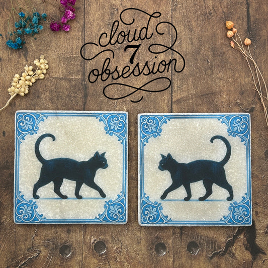 Delft Style Black Cats