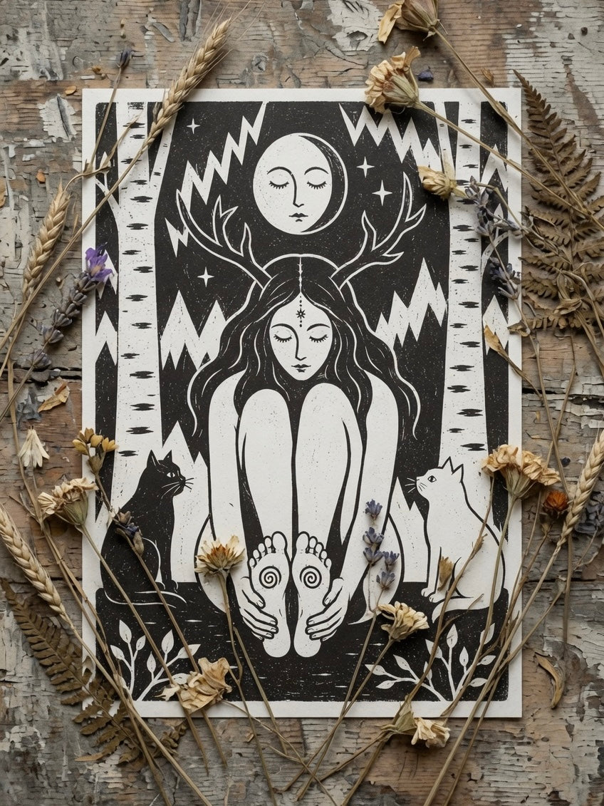 Reflexology Ritual A4 Print
