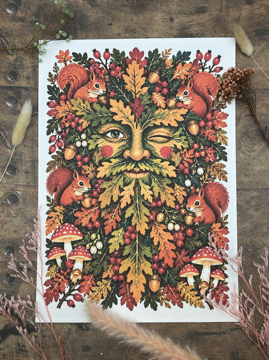Autumn Keeper Green Man print
